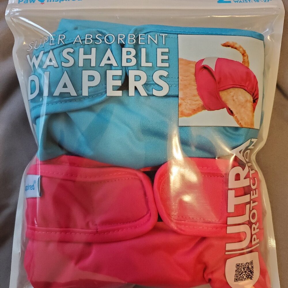 Like new Washable dog diapers for heat cycle, incontinence